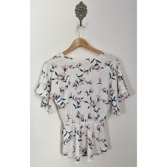 Sienna Sky • Floral White Sheer Buttoned Feminine Blouse - Picture 11 of 14